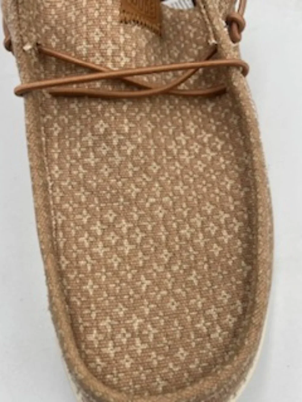 NEW Hey Dude Wally Funk Block Print Slip On Sneakers Men’s 11 Brown NWT
